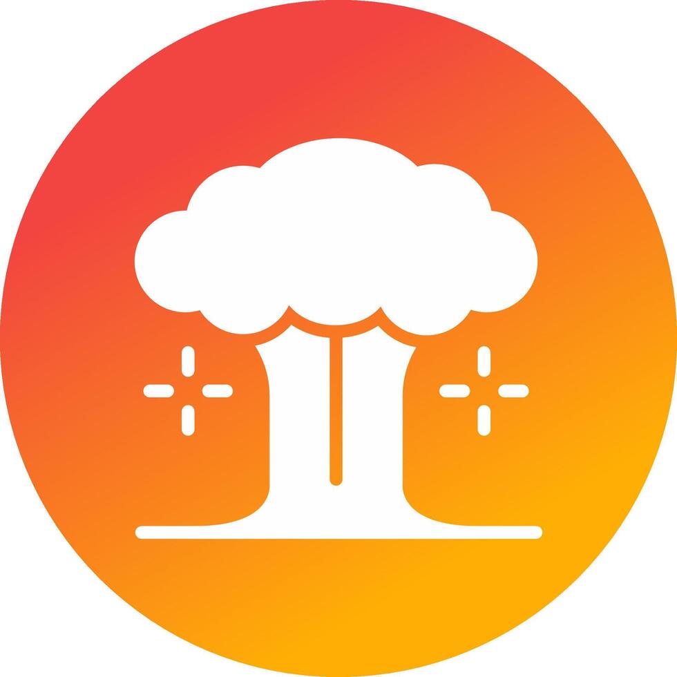 Nuclear Explosion Creative Icon Design vector