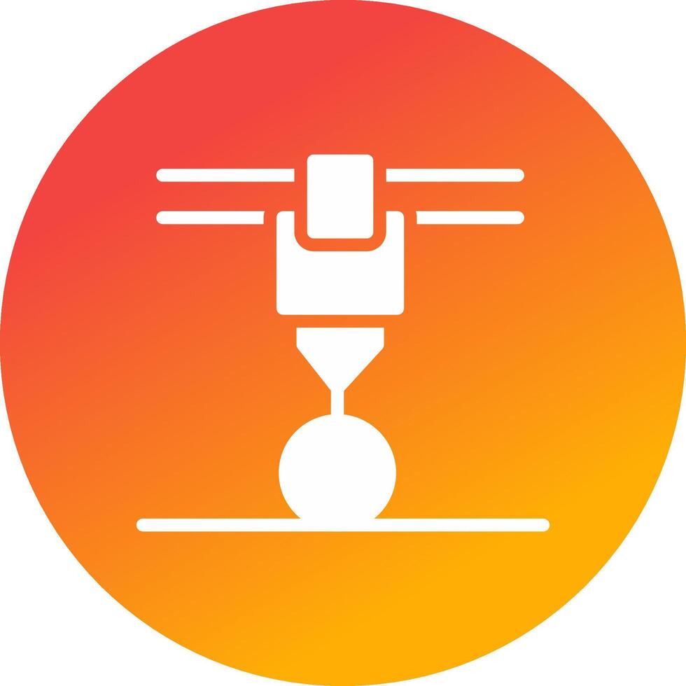 3d Printer Creative Icon Design vector
