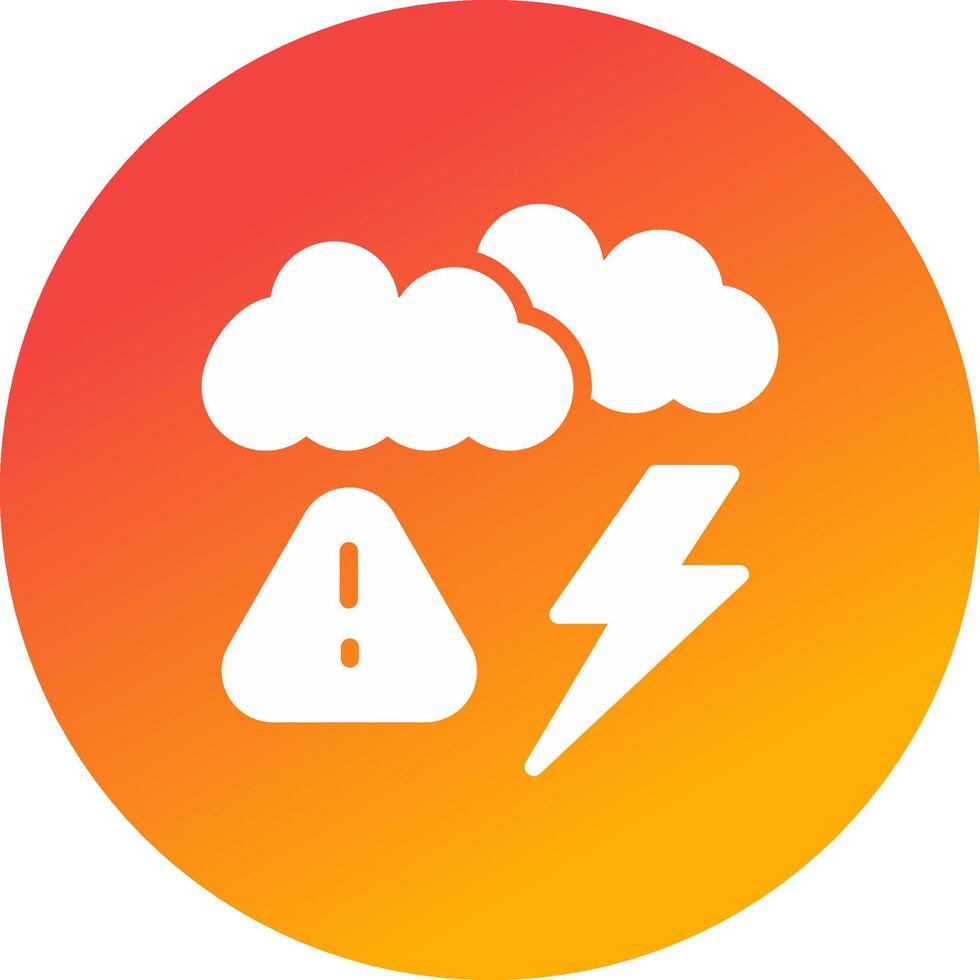 Weather Alert Creative Icon Design vector