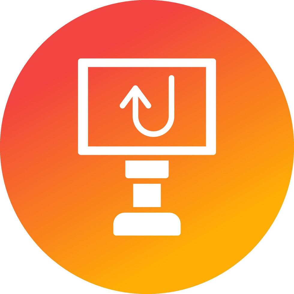 U Turn Creative Icon Design vector
