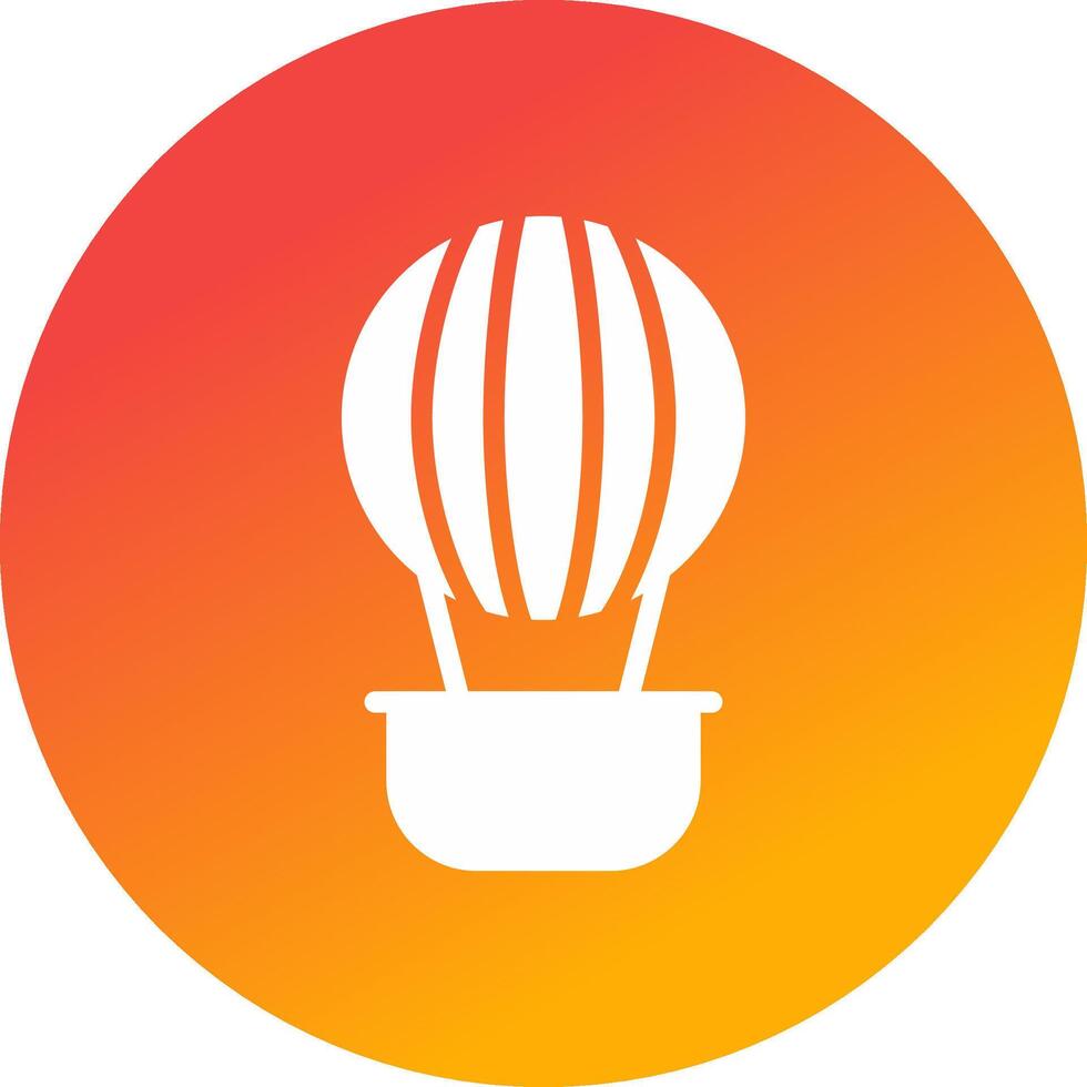 Hot Air Balloon Creative Icon Design vector