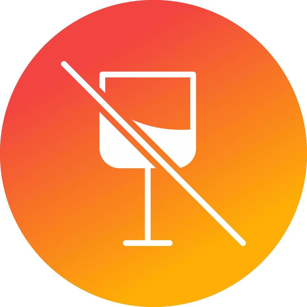 No Wine Creative Icon Design vector