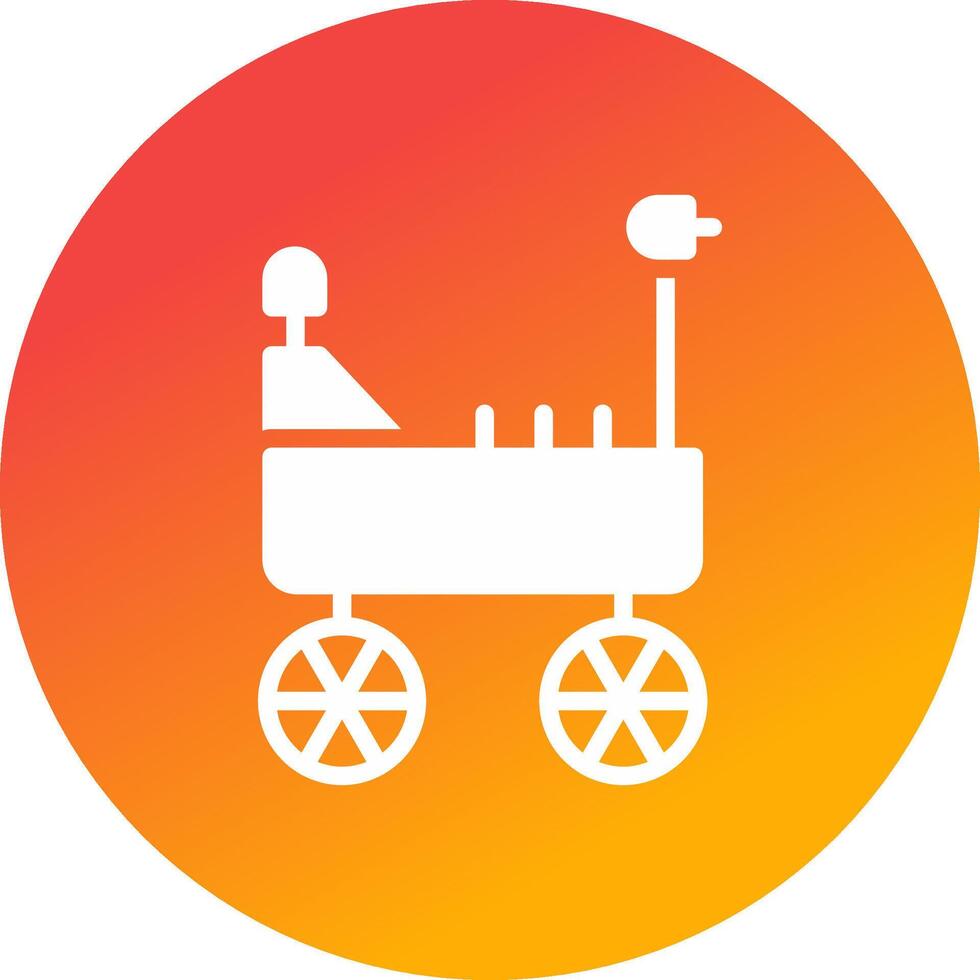 Mars Rover Creative Icon Design vector