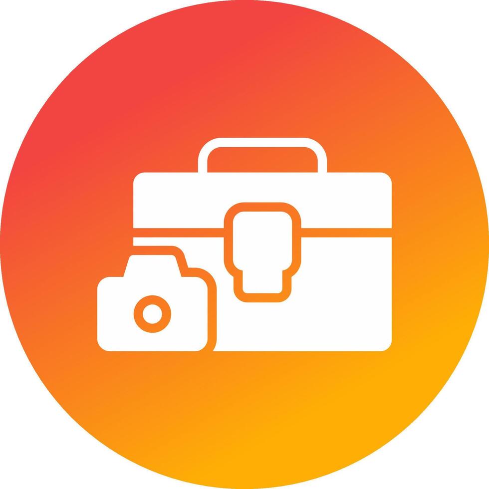 Camera Bag Creative Icon Design vector