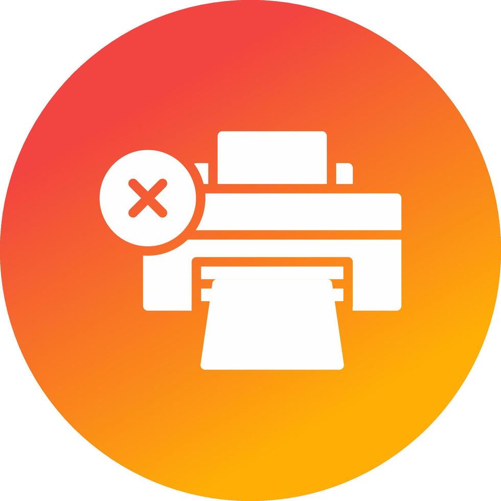 Printer Error Creative Icon Design vector
