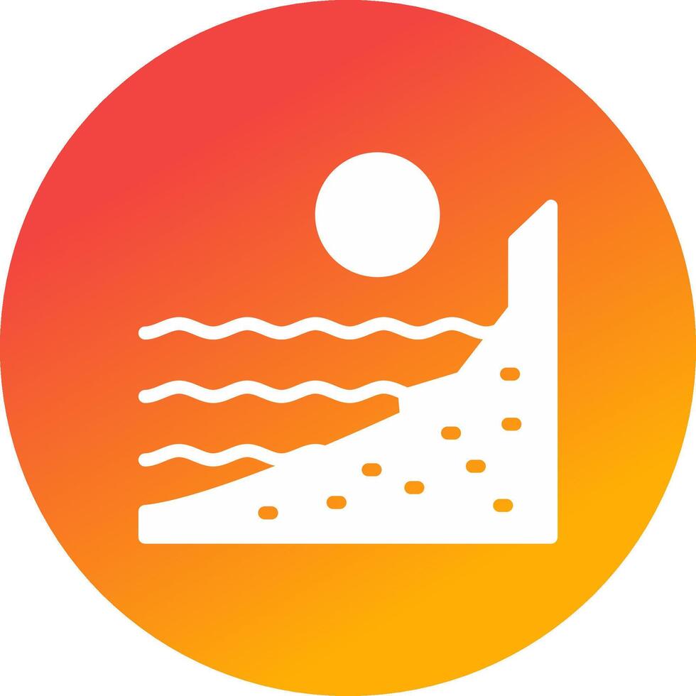 Shore Landscape Creative Icon Design vector