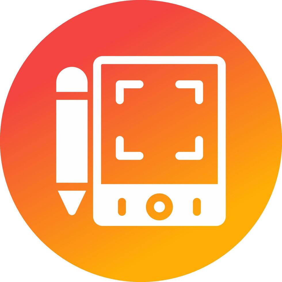 Pen Tablet Creative Icon Design vector