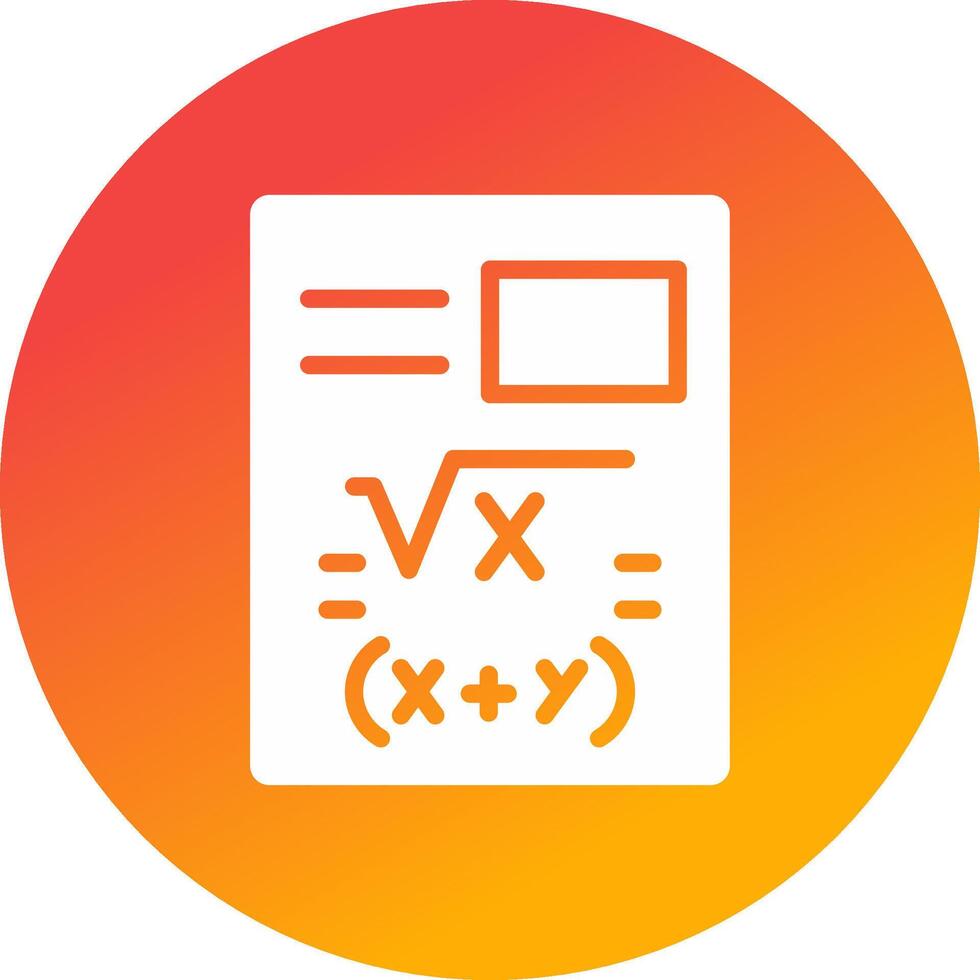 Maths Creative Icon Design vector