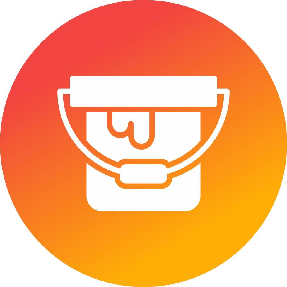 Paint Bucket Creative Icon Design vector