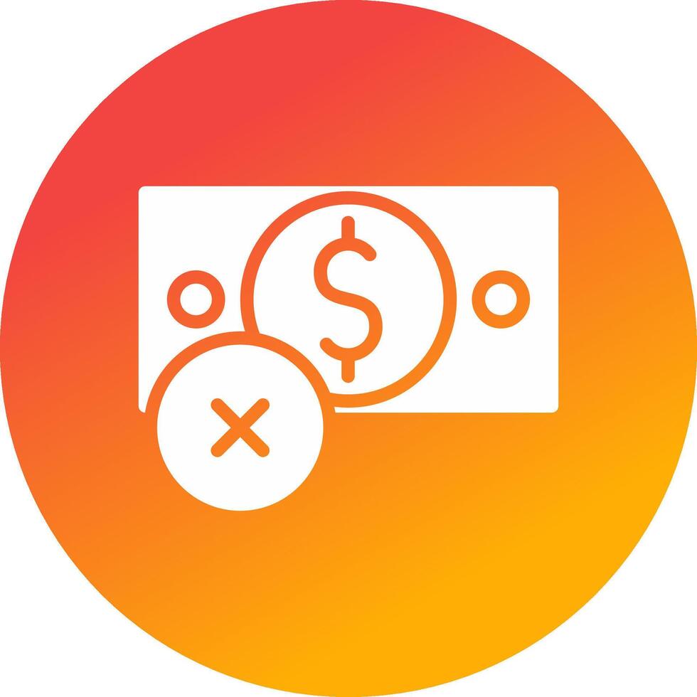 No Money Creative Icon Design vector