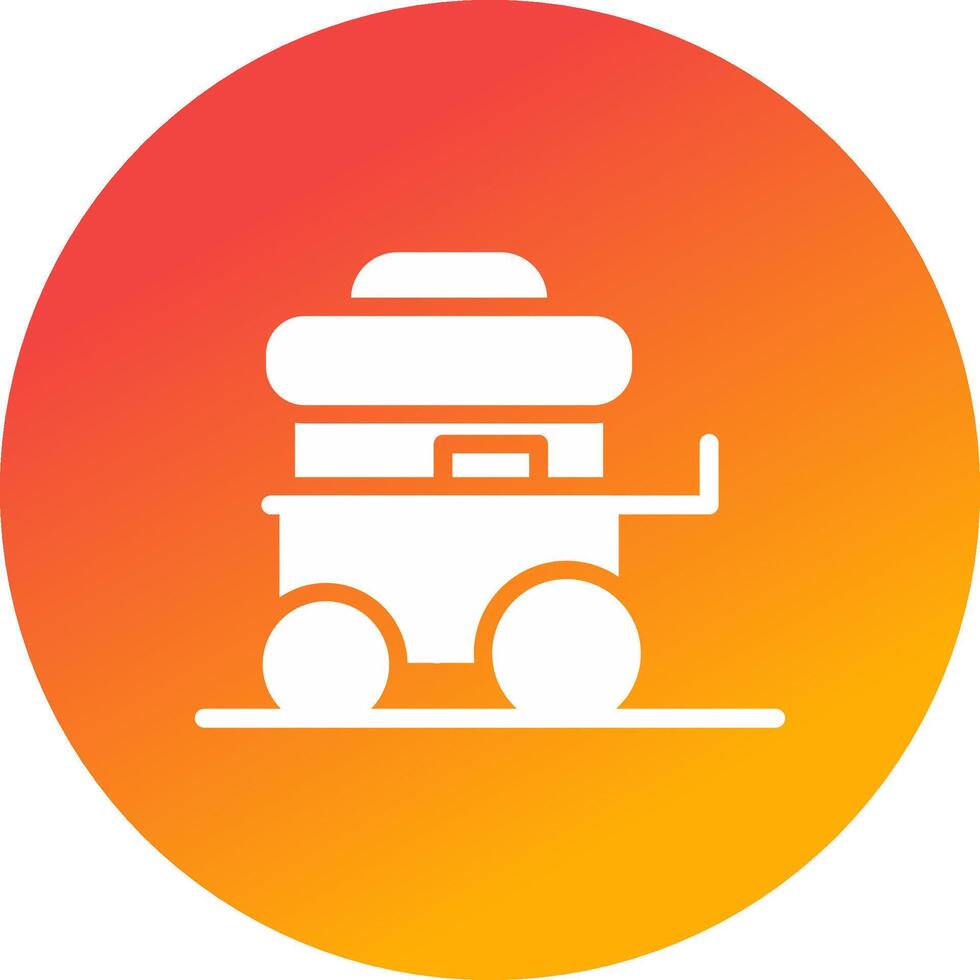 Food Cart Creative Icon Design vector