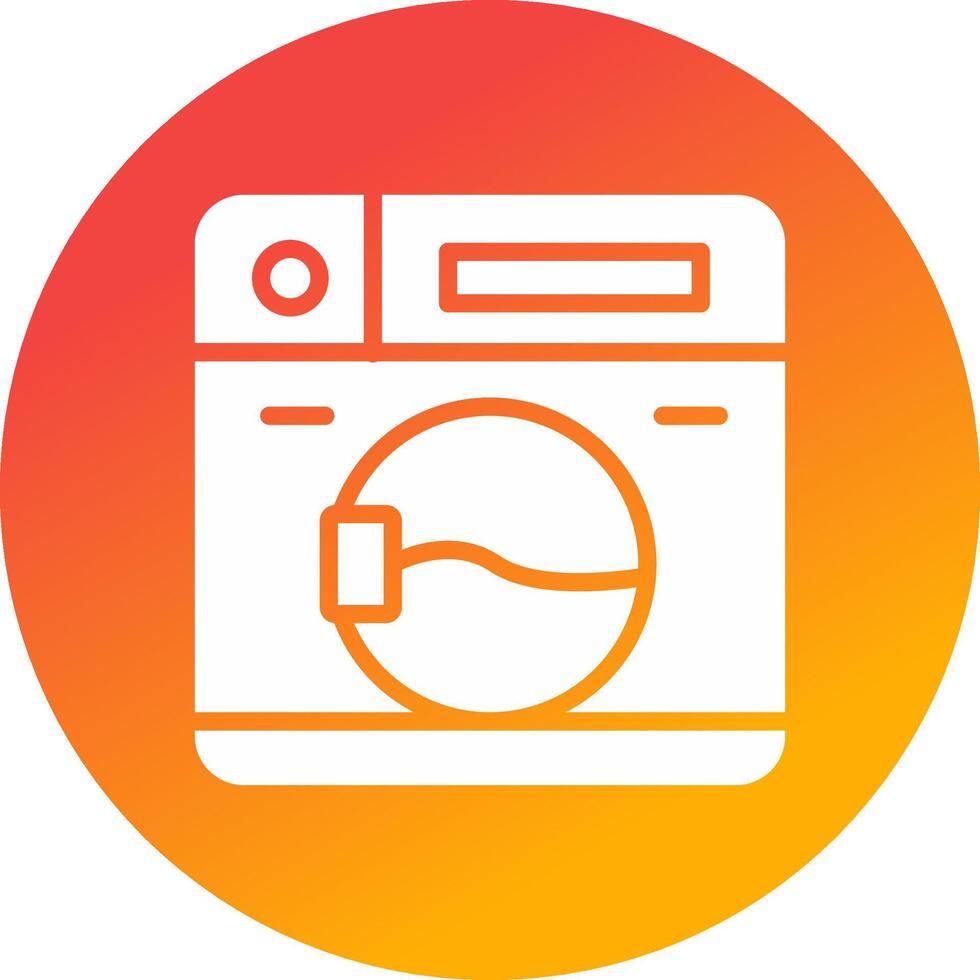 Washing Machine Creative Icon Design vector