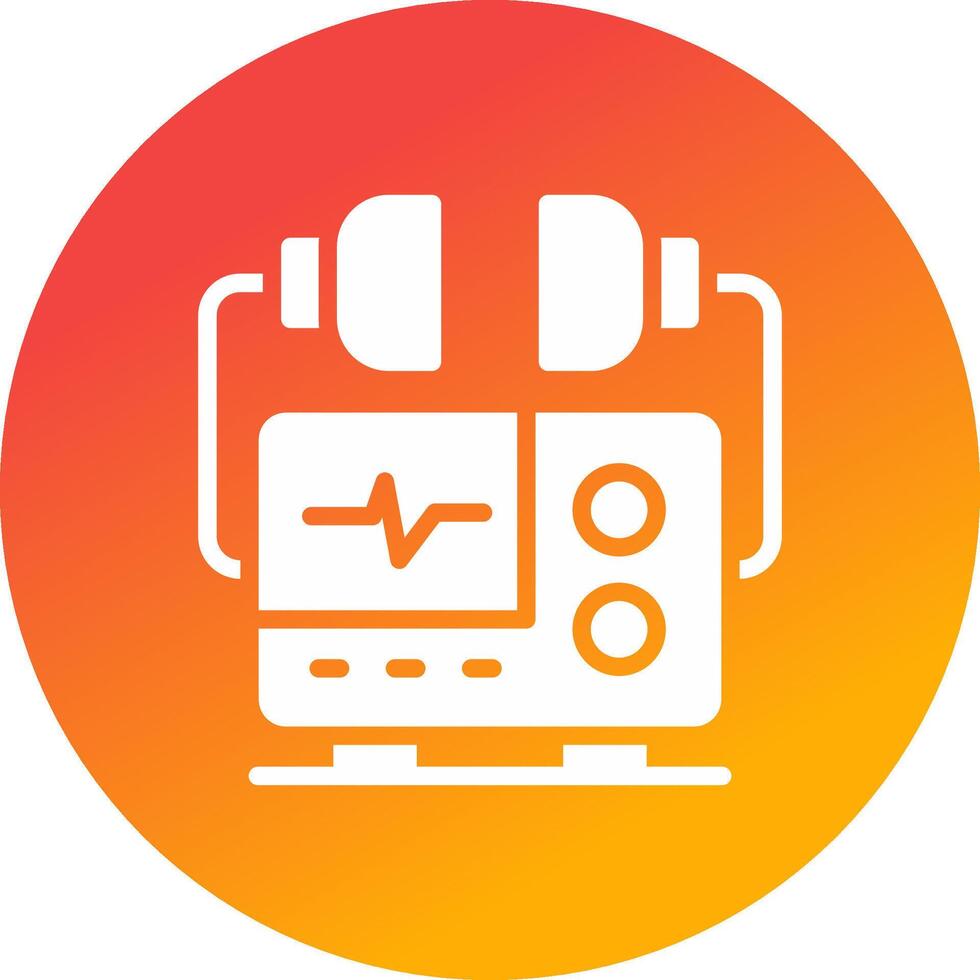 Defibrillator Creative Icon Design vector