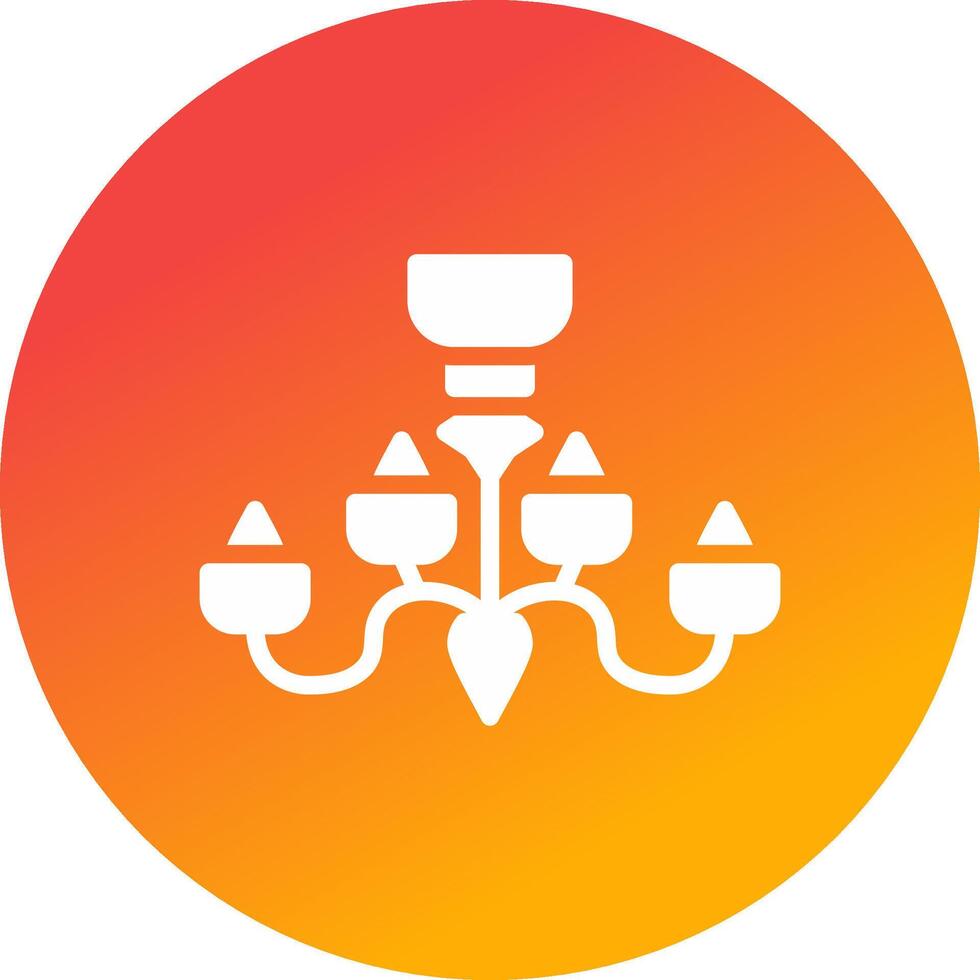 Chandelier Creative Icon Design vector