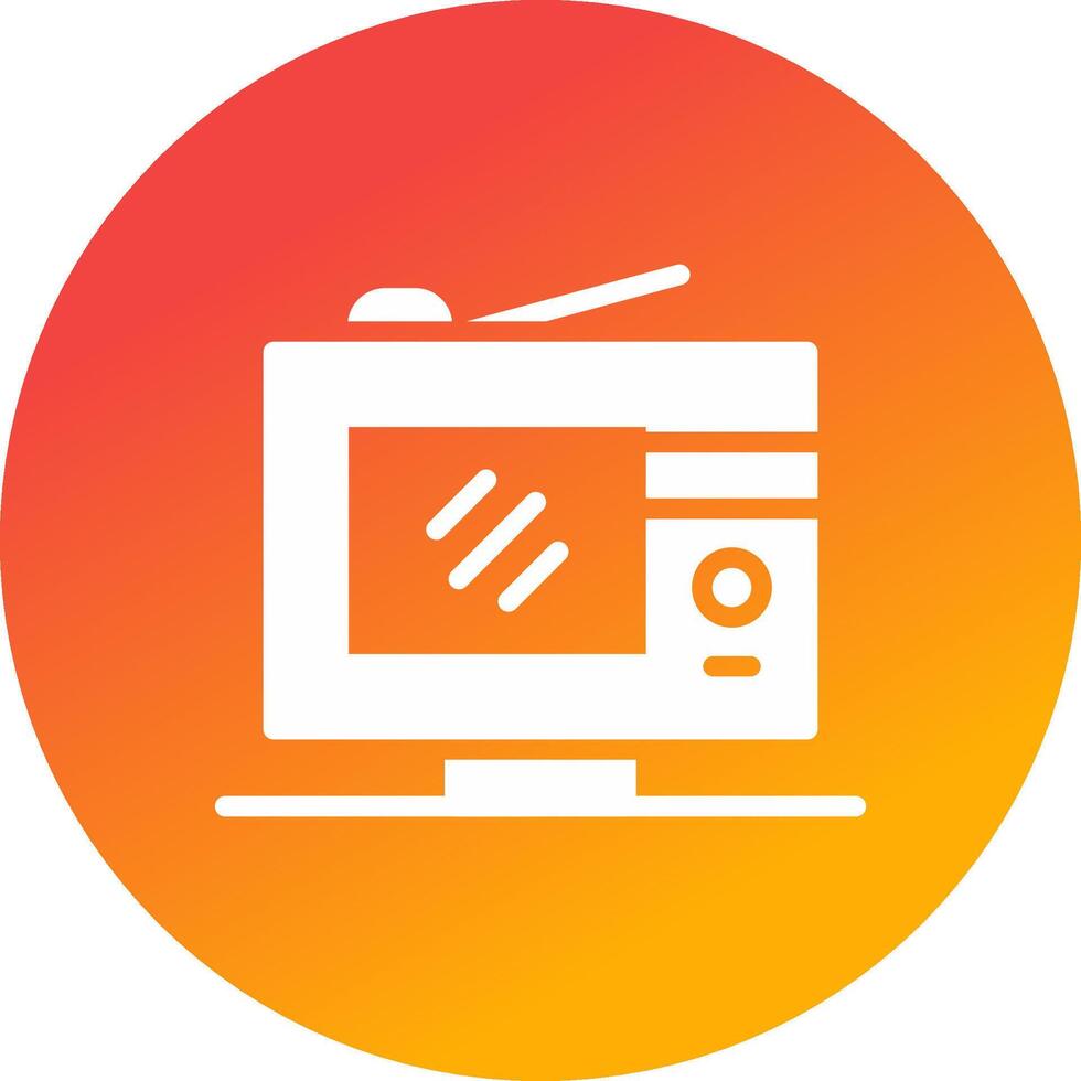 Digital Television Creative Icon Design vector