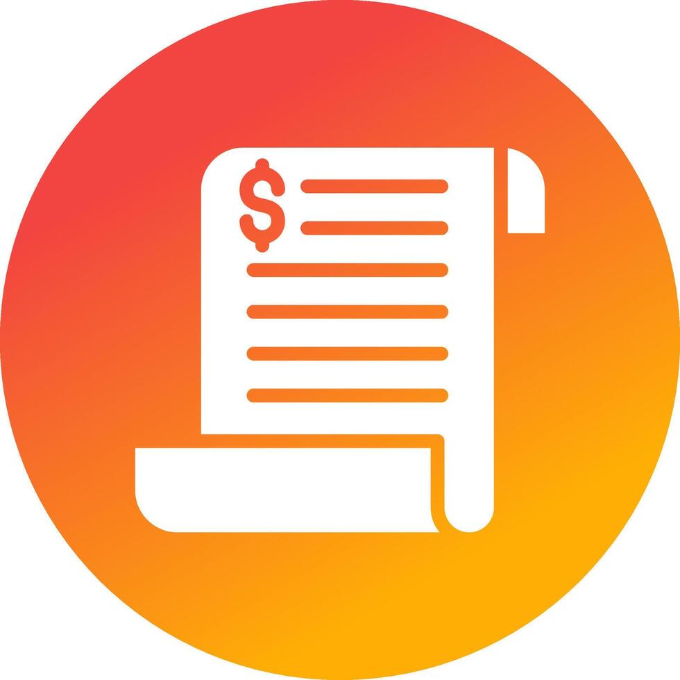 Bill Creative Icon Design vector