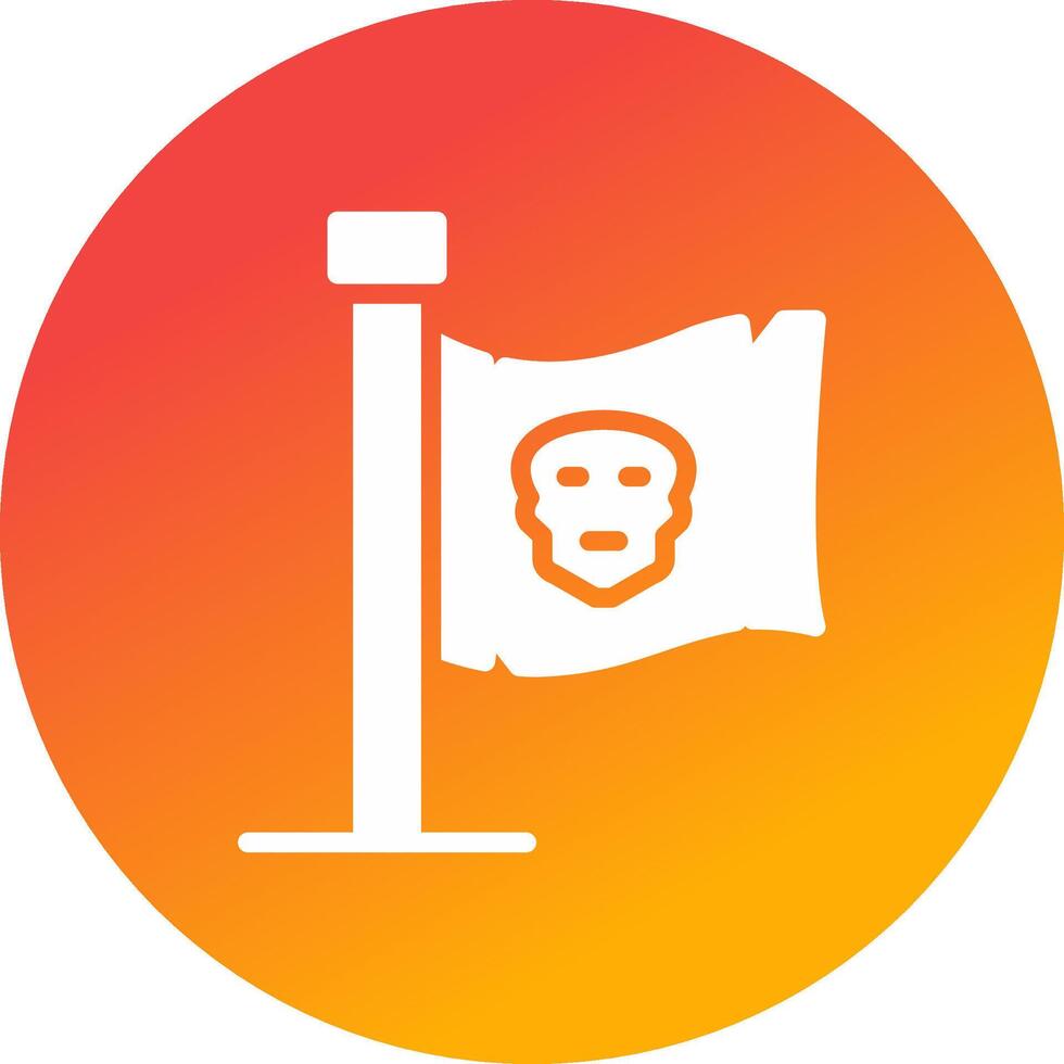 Pirates Flag Creative Icon Design vector