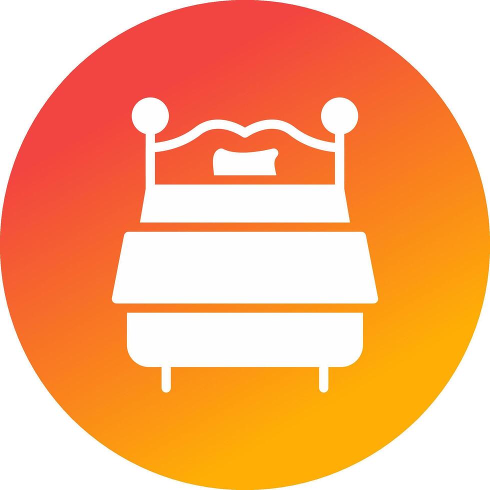 Double Bed Creative Icon Design vector