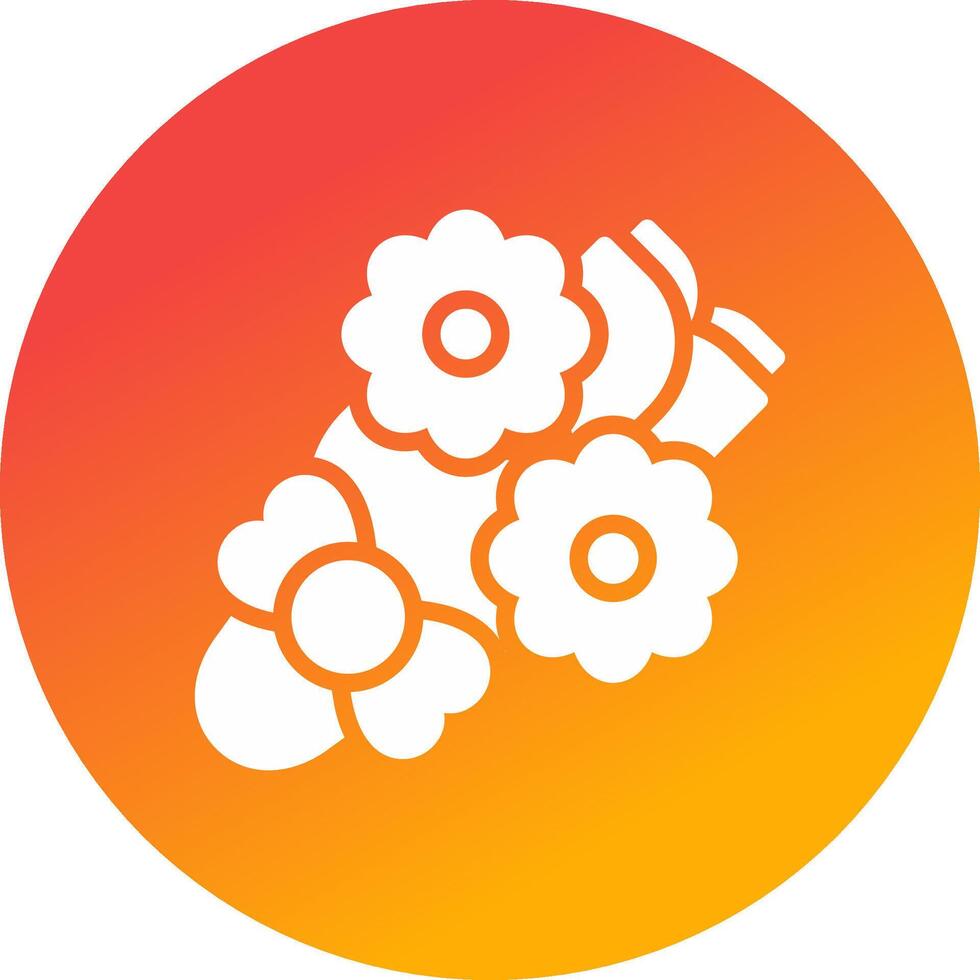 Flower Bouquet Creative Icon Design vector