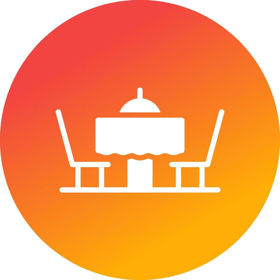 Dinner Table Creative Icon Design vector