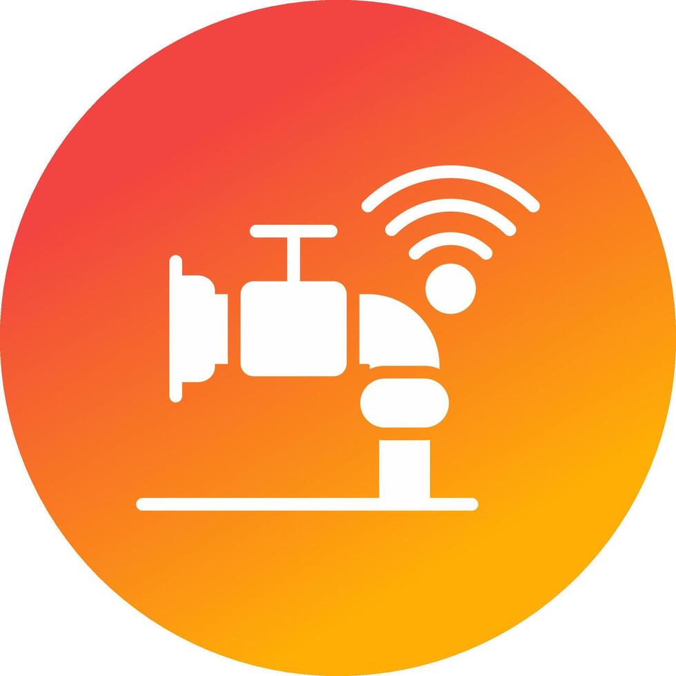 Smart Water Sensor Creative Icon Design vector