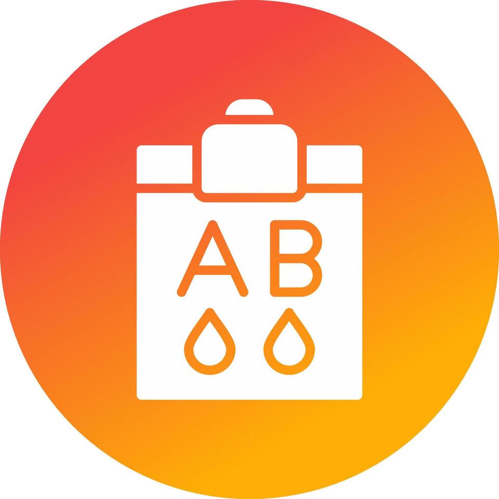 diseño de icono creativo de tipo de sangre ab vector