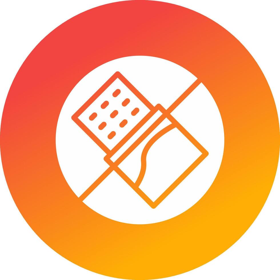 No Chocolate Creative Icon Design vector
