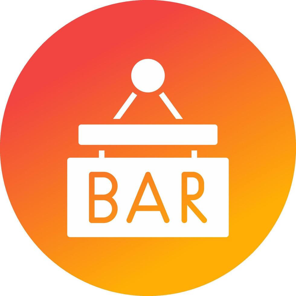 Bar Sign Board Creative Icon Design vector