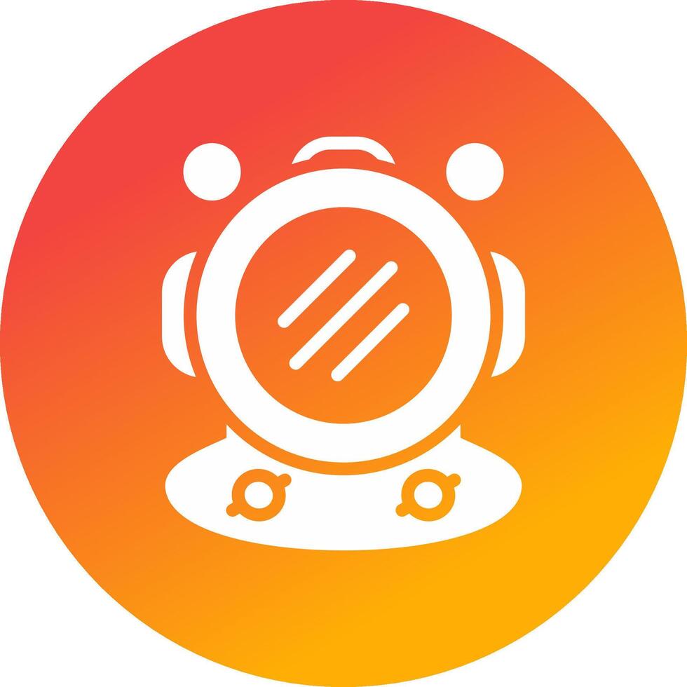 Diving Helmet Creative Icon Design vector