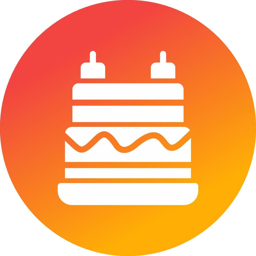 diseño de icono creativo de pastel de cumpleaños vector