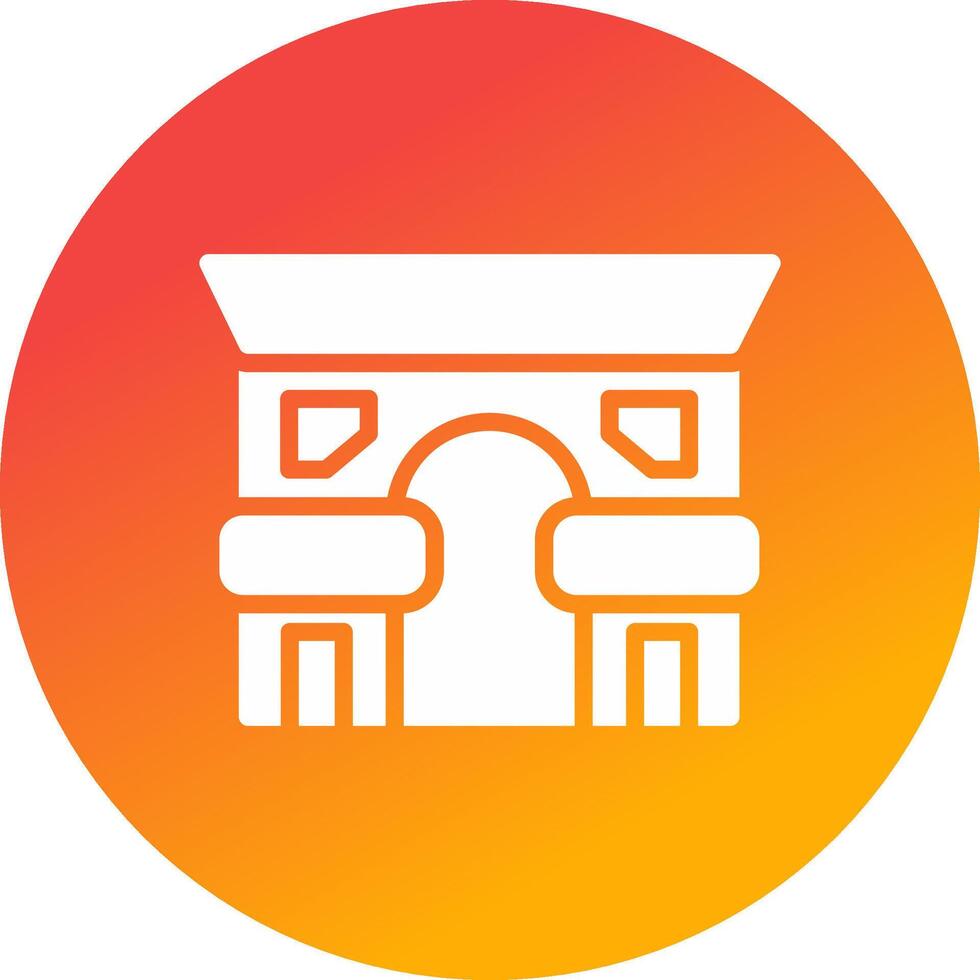 diseño de icono creativo de arc de triomphe vector