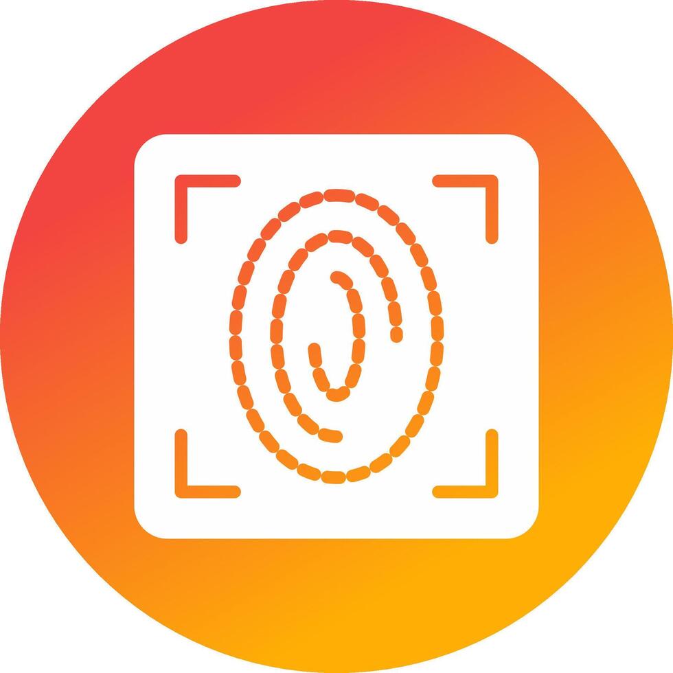 Fingerprint Scan Creative Icon Design vector