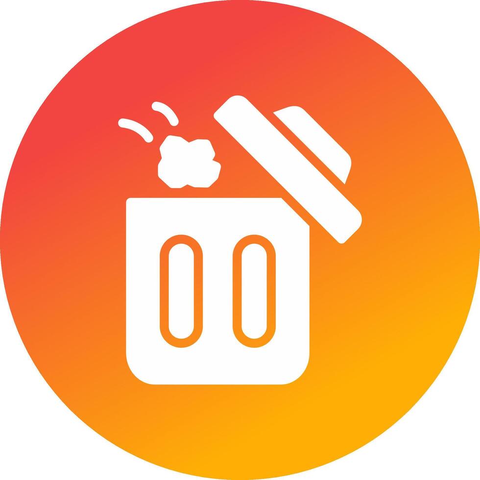 Throwing Trash Creative Icon Design vector