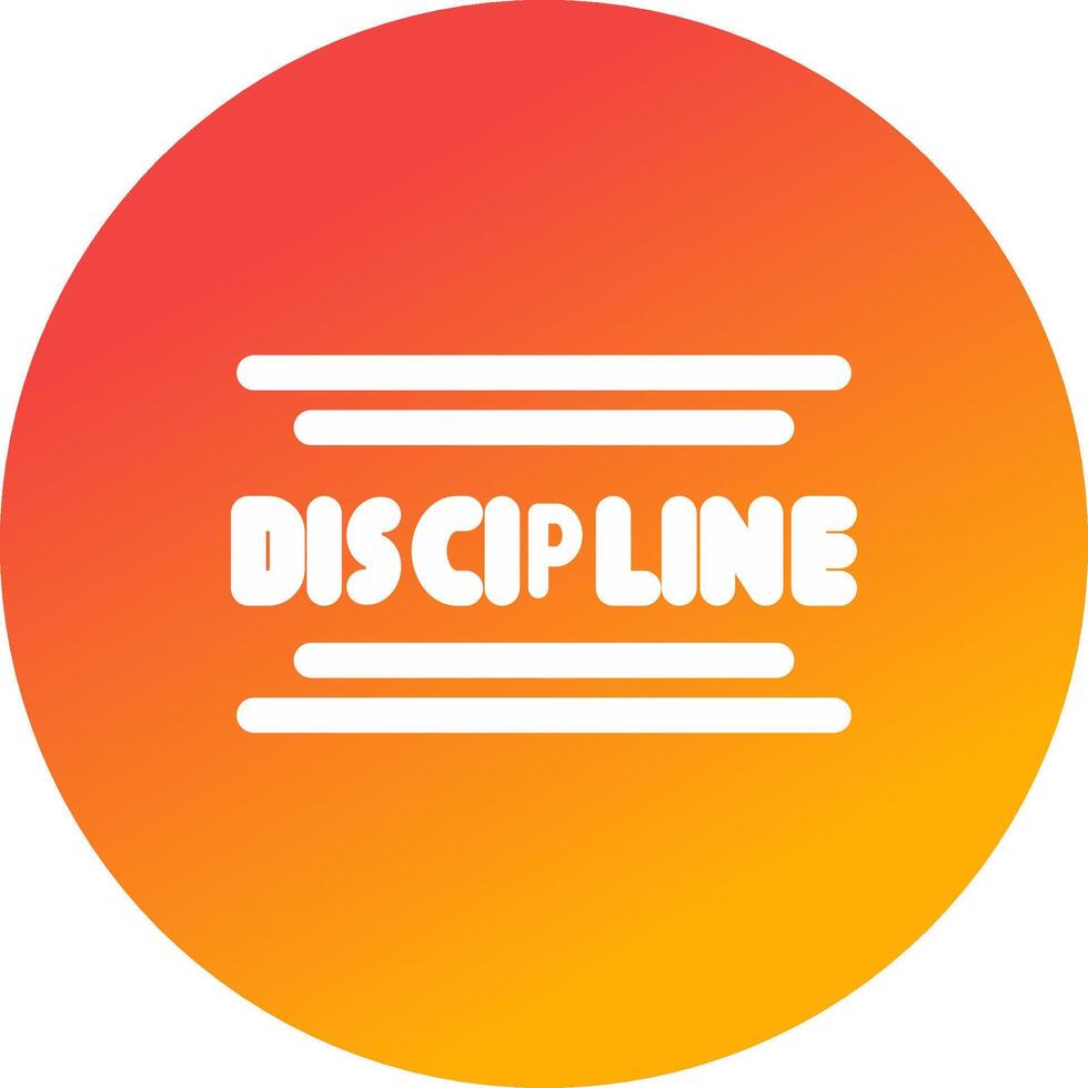 Discipline Creative Icon Design vector