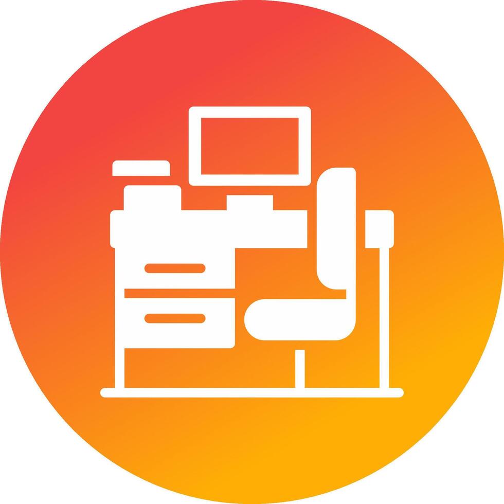 Office Desk Creative Icon Design vector