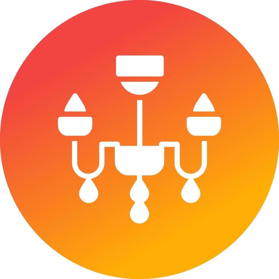 Chandelier Creative Icon Design vector