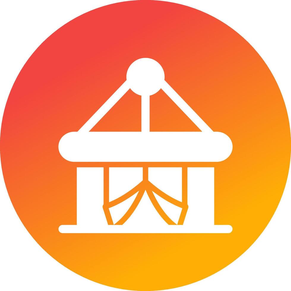 Circus Tent Creative Icon Design vector