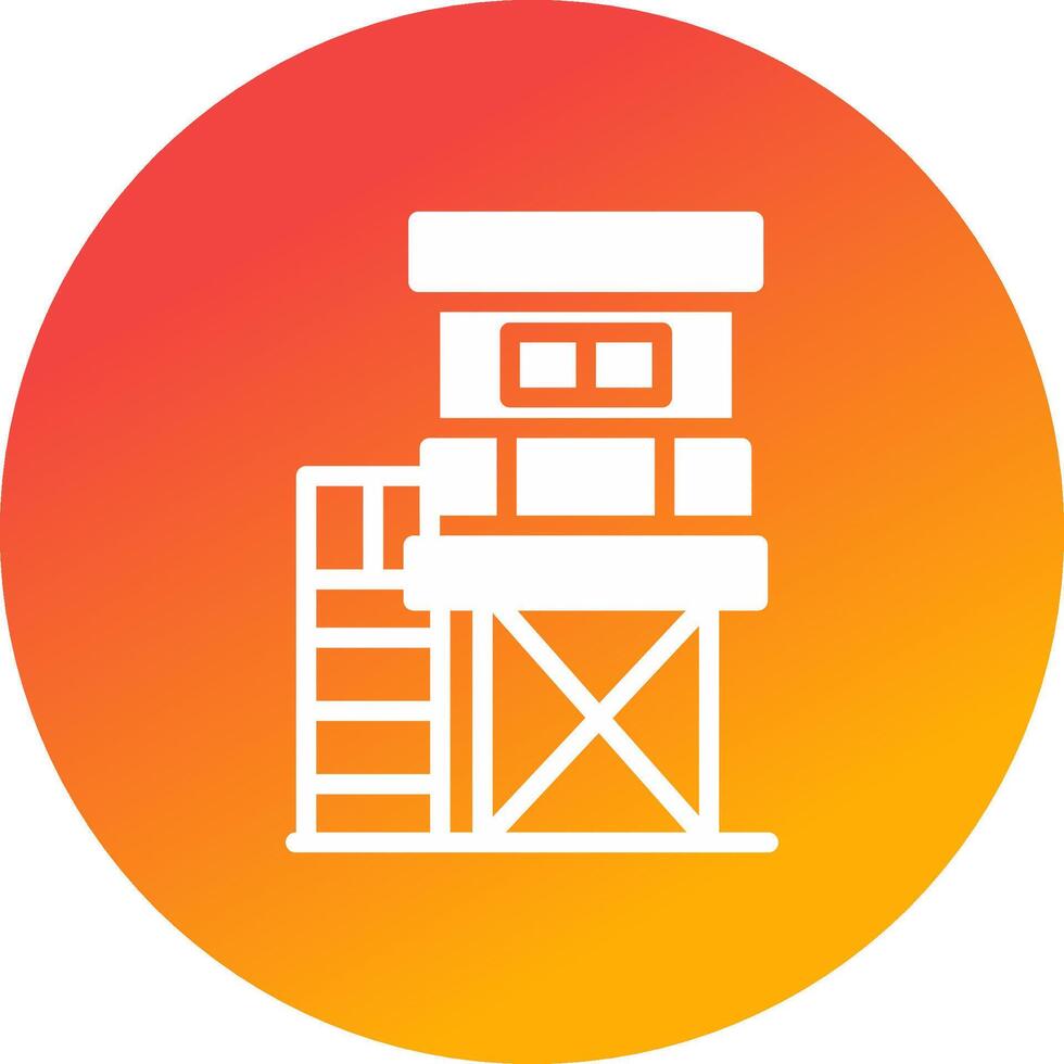 diseño de icono creativo de torre de vigilancia vector