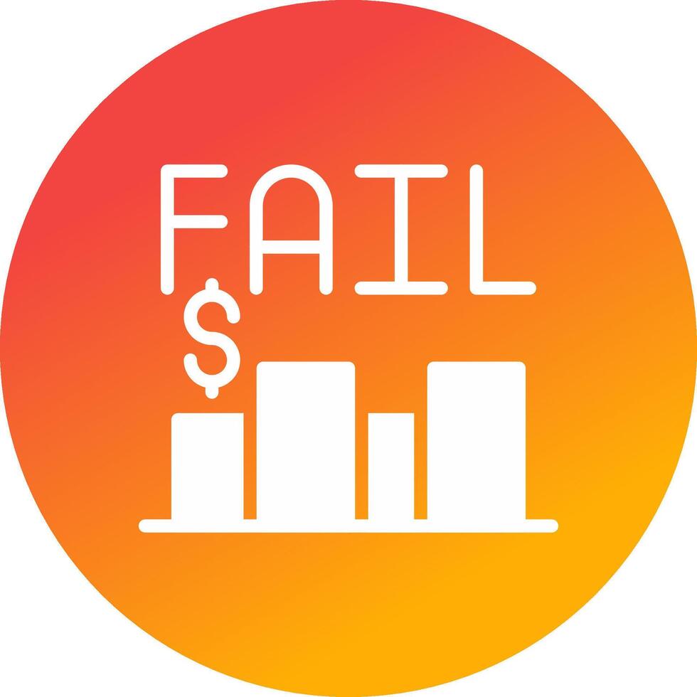 Business Fail Creative Icon Design vector