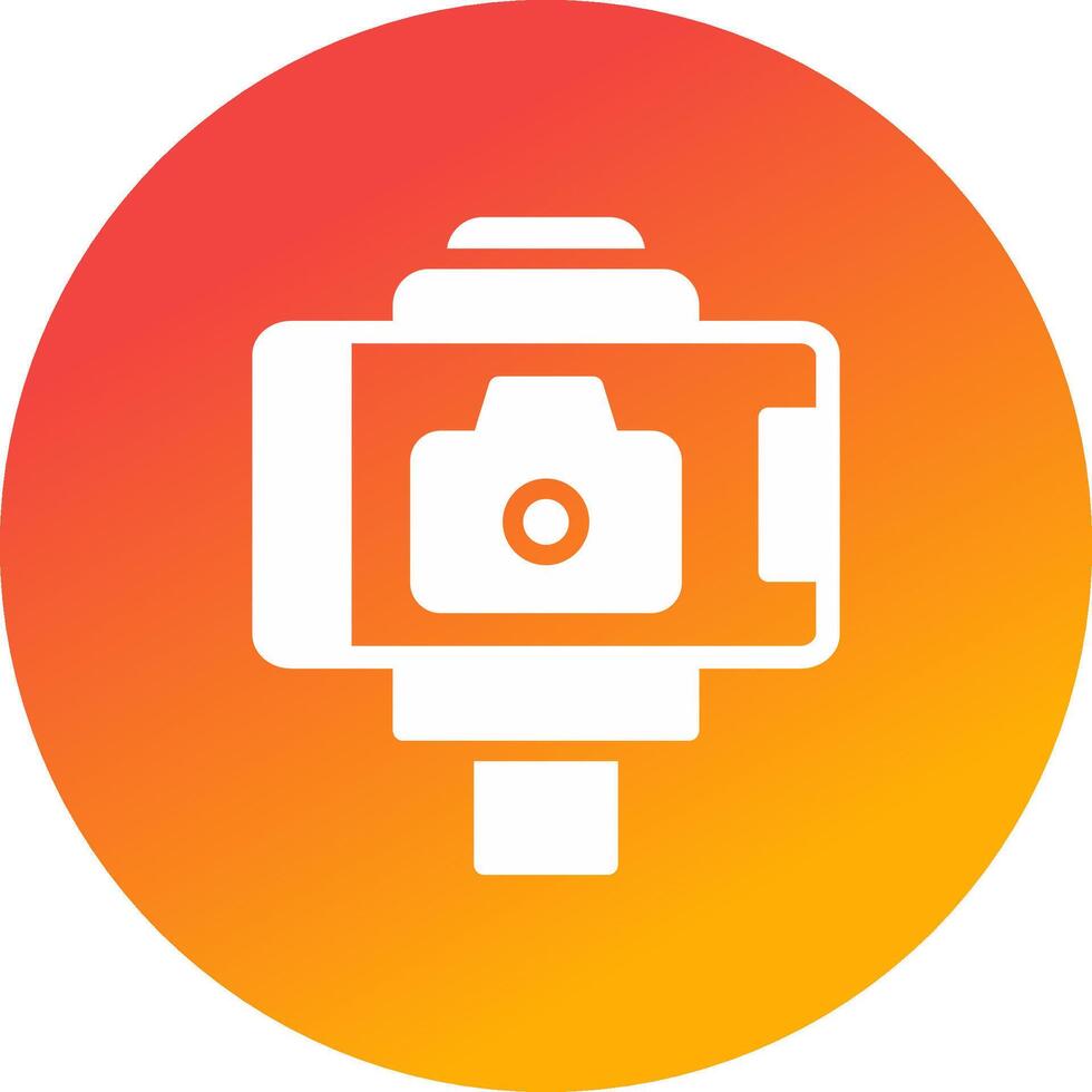 Selfie Stick Creative Icon Design vector