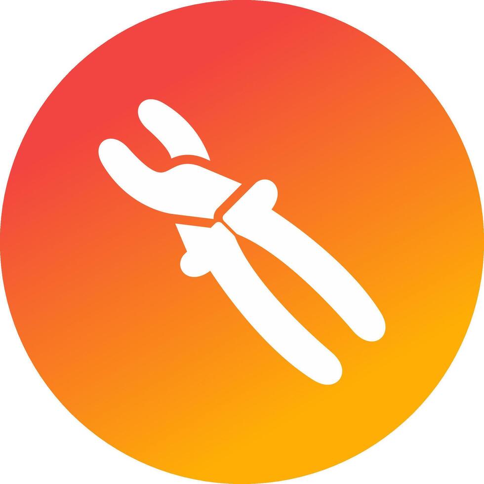 Needle Nose Pliers Creative Icon Design vector