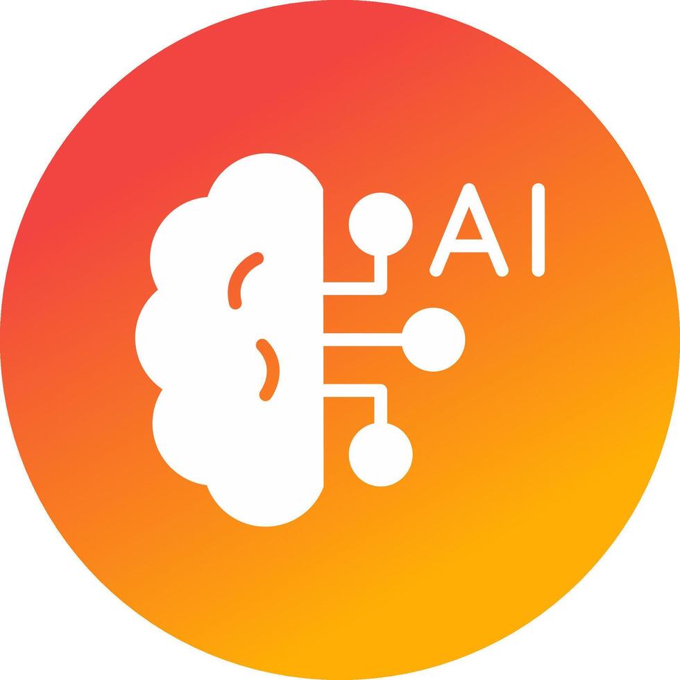 Artificial Intelligence Creative Icon Design vector