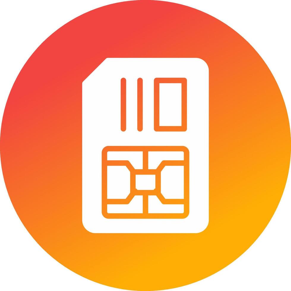 Simcard Creative Icon Design vector