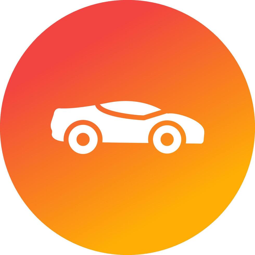 Sports Car Creative Icon Design vector