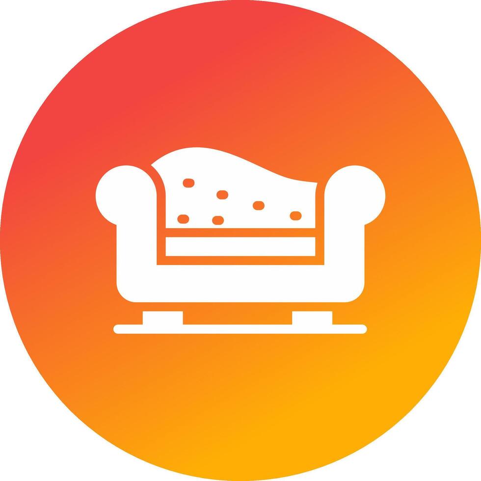 Chaise Longue Creative Icon Design vector