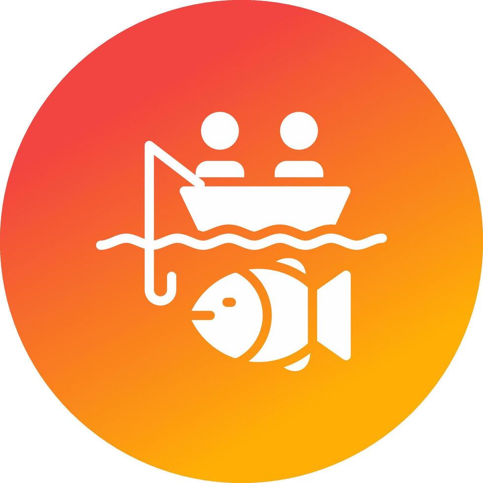 Big Game Fishing Creative Icon Design vector