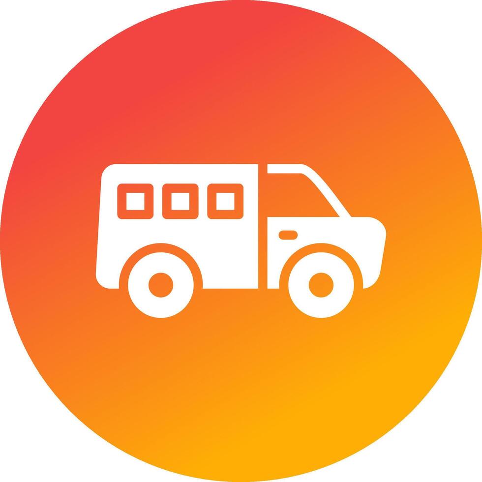 Minivan Creative Icon Design vector