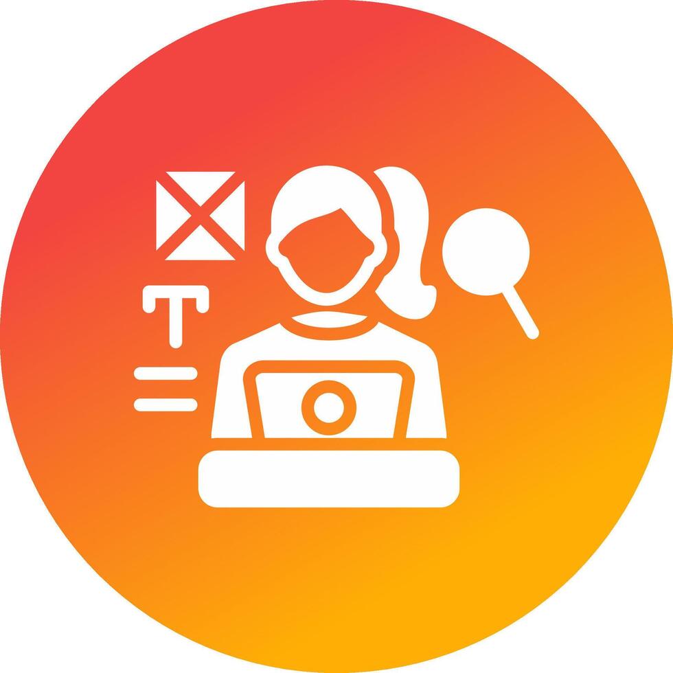 Blogger Creative Icon Design vector