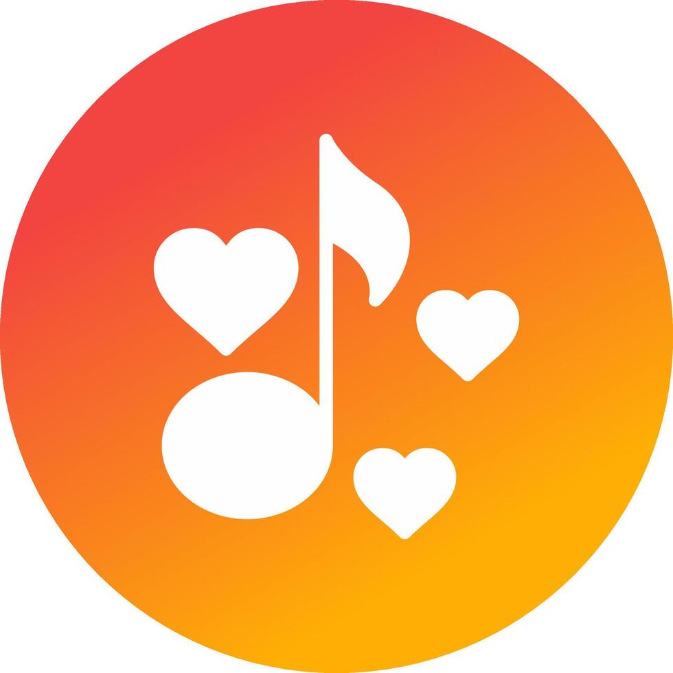 diseño de icono creativo de canción de amor vector