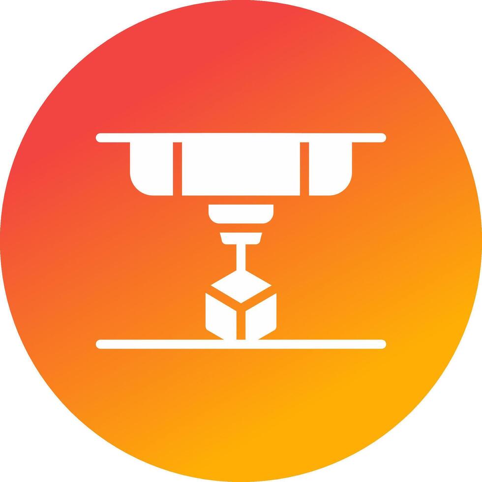 3D Printing Creative Icon Design vector
